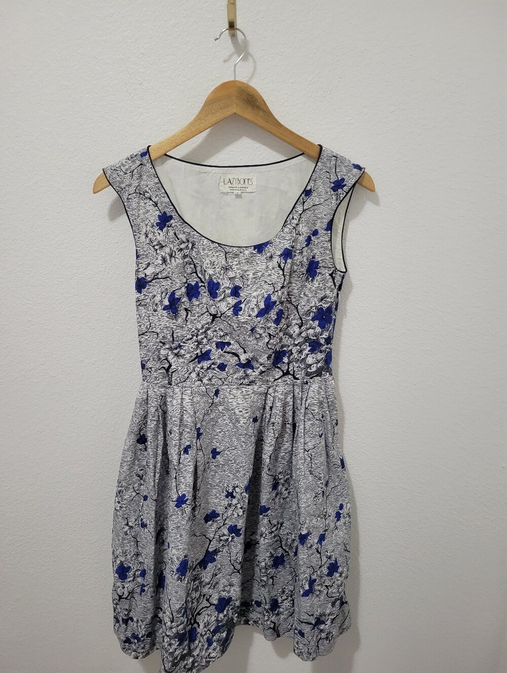 Lazybones Cotton Fit And Flare Cap Sleep Knee Length Dress Size S